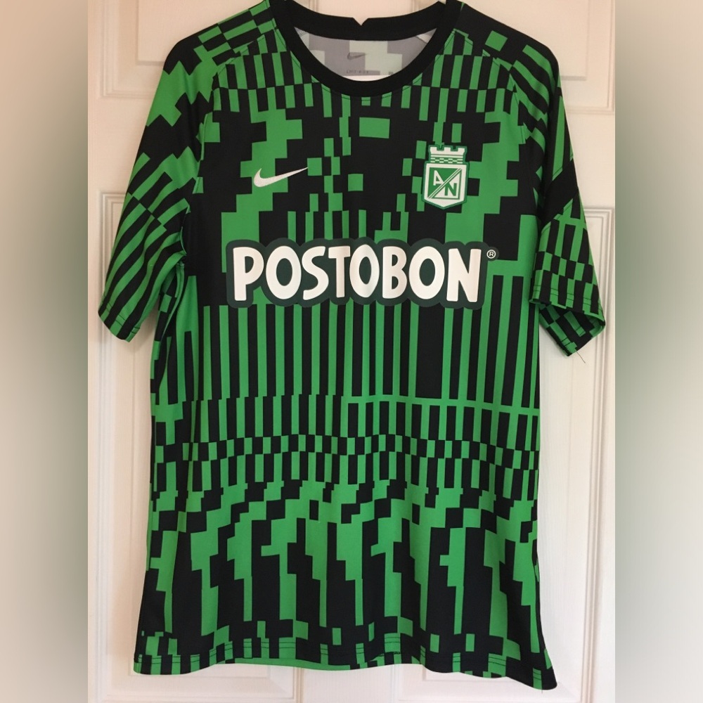 Nike Atletico Nacional Green/Black Soccer Jersey Shirt Postobon BetPlay Picap
